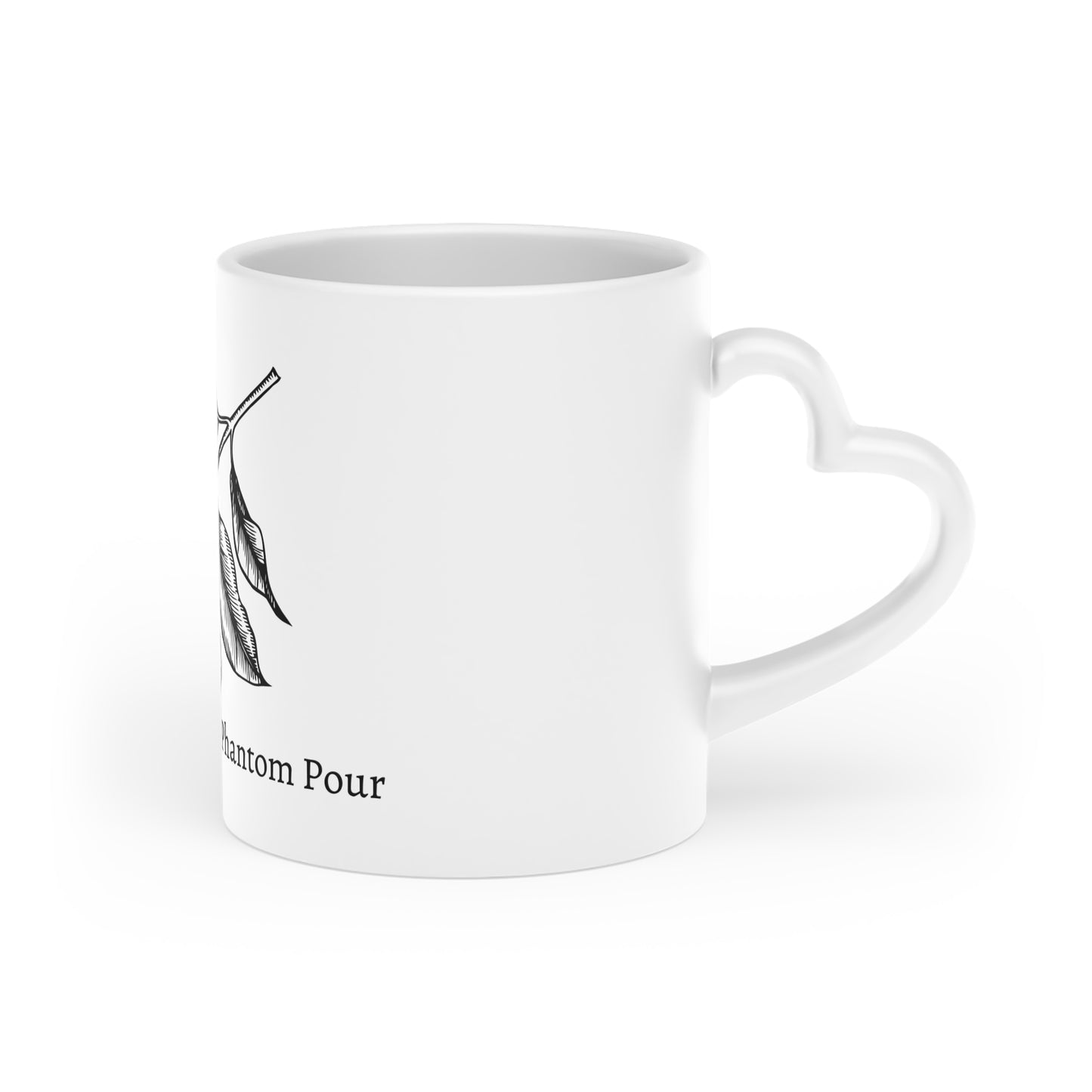 Phantom Pour Coffee Lovers Heart-Shaped Mug
