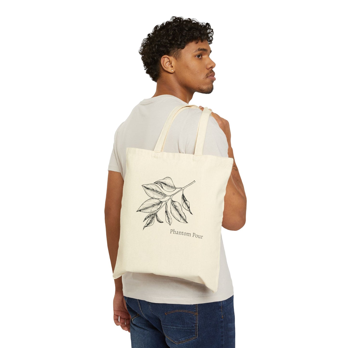 Phantom Pour Signature Cotton Canvas Tote Bag
