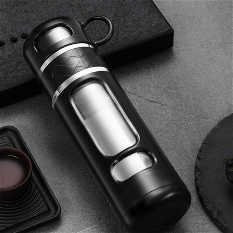 Phantom Pour Glass Tea Water Bottle With Tea Filter
